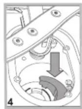 Labeled diagram of a refrigerator interior with numbered parts for identification
