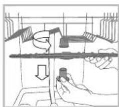 WHIRLPOOL ADG 422 - Cleaning the spray arms - 1