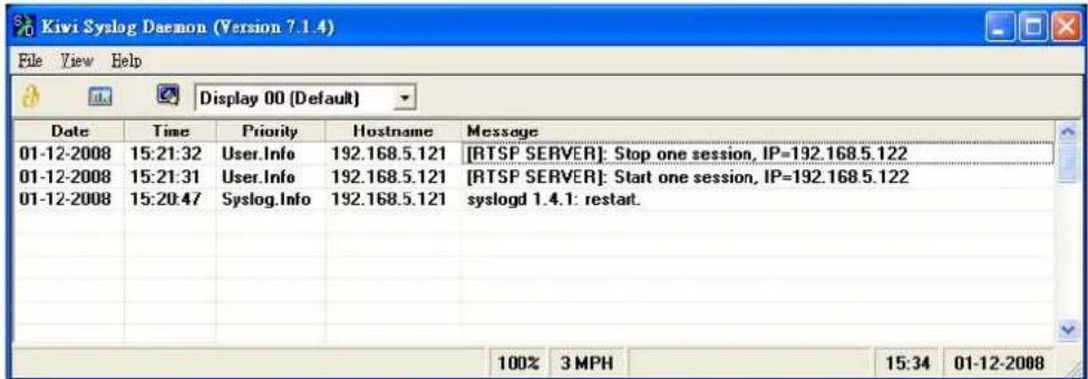 Vivotek IP7138 - Remote Log - 2