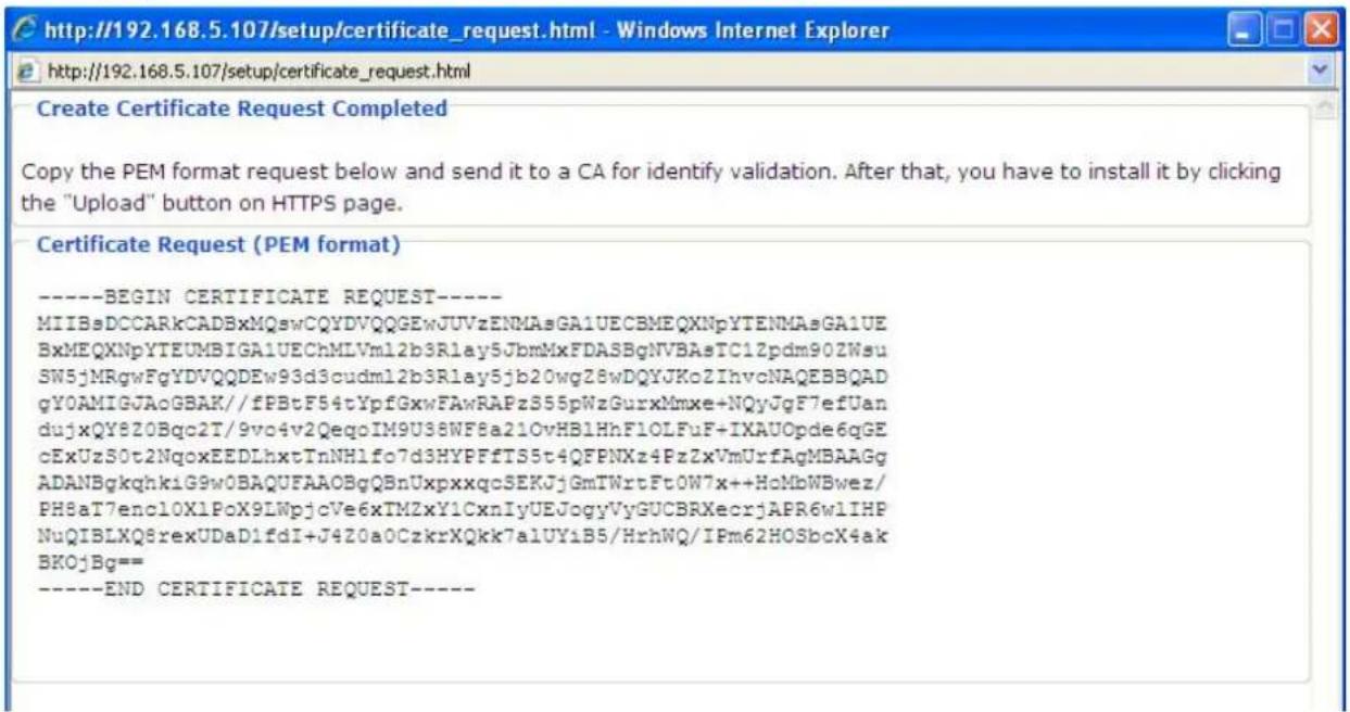 Vivotek IP7138 - Create self-signed certificate manually - 6