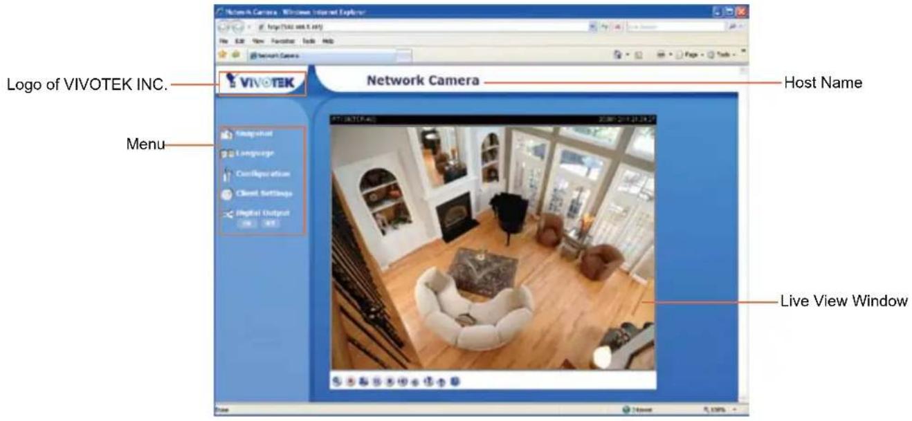 Vivotek IP7138 - Main Page - 1
