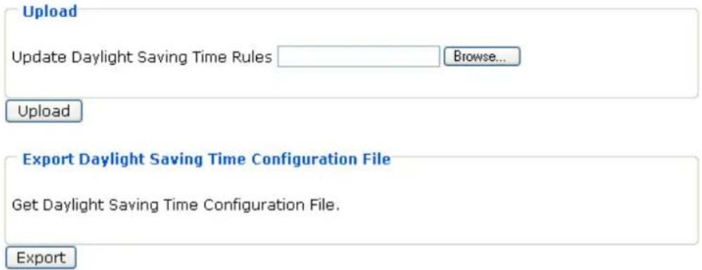 Vivotek IP7138 - Upload / Export Daylight Saving Time Configuration File - 1