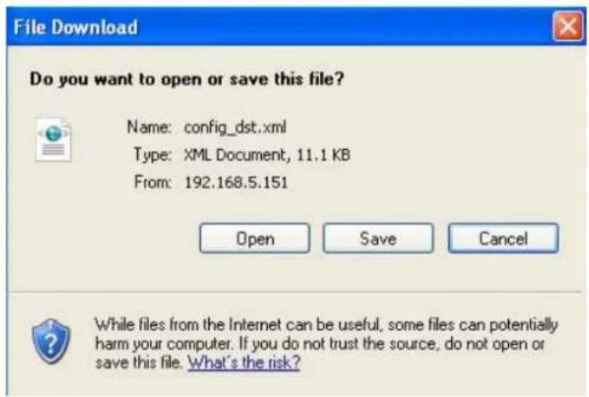 Vivotek IP7138 - Upload / Export Daylight Saving Time Configuration File - 2