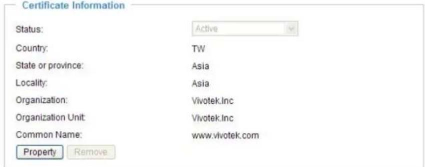 Vivotek IP7138 - Create self-signed certificate manually - 2