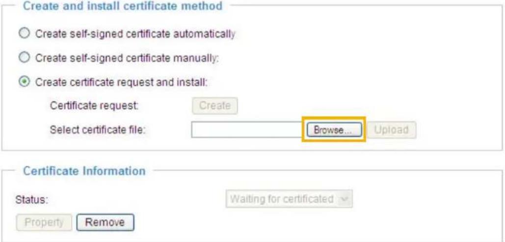 Vivotek IP7138 - Create self-signed certificate manually - 7