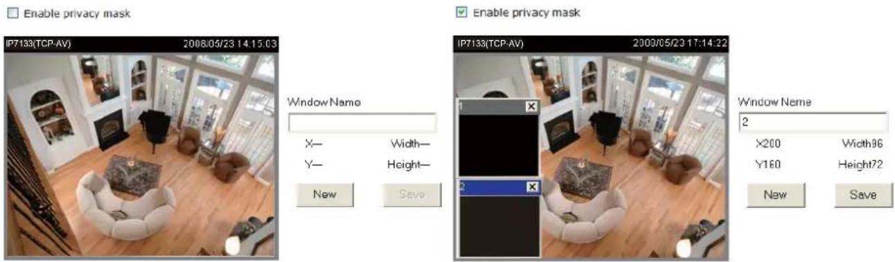Vivotek IP7133 - Privacy mask - 1
