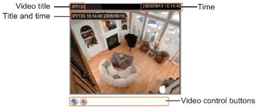 Vivotek IP7133 - The following window is displayed when the video mode is set to MJPEG: - 1