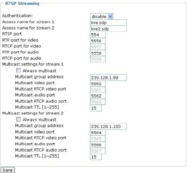 Vivotek IP7133 - RTSP Streaming - 1