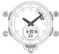 CASIO Baby-G BSA-B100-4A1ER - Hand Movement and Indications - 1