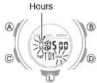 CASIO Baby-G BSA-B100-4A1ER - Specifying a Target Time - 3