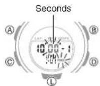 CASIO Baby-G BSA-B100-4A1ER - Setting a Timer Start Time - 5