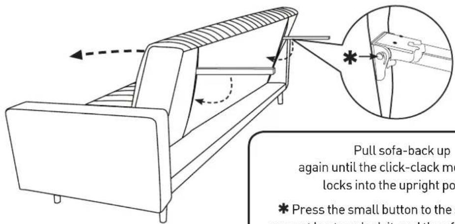 Habitat Jojy - Step 6 : Closing Sofa Bed into Sofa Configuration - 1