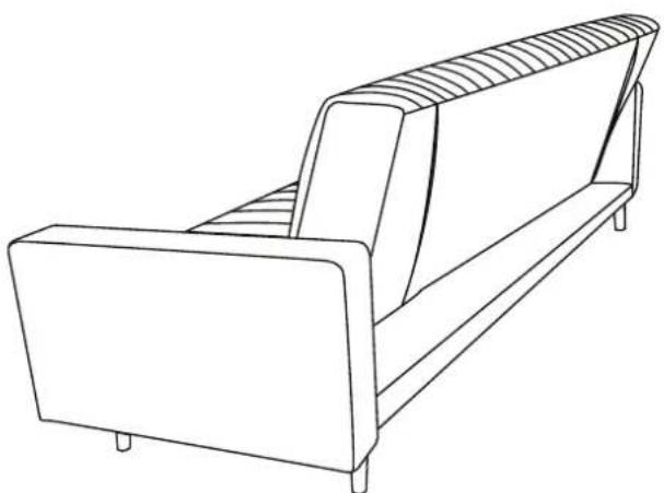 Habitat Jojy - Step 6 : Closing Sofa Bed into Sofa Configuration - 2