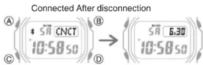 CASIO G-Shock GW-B5600BL-1ER - Disconnecting from a Phone - 1
