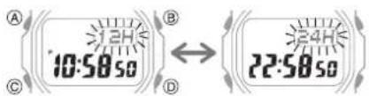 CASIO G-Shock GW-B5600BL-1ER - Switching between 12-hour and 24-hour Timekeeping - 3
