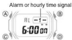 CASIO G-Shock GW-B5600BL-1ER - Enabling/Disabling an Alarm or the Hourly Time Signal - 1