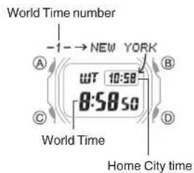 CASIO G-Shock GW-B5600BL-1ER - Checking World Time - 1