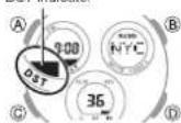 CASIO G-Shock GST-W130BC-1A3ER - To specify standard time or daylight saving time (DST) for a city - 1