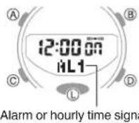 CASIO G-Shock GMA-B800-7AER - Enabling/Disabling an Alarm or the Hourly Time Signal - 1