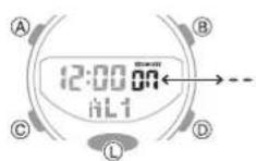 CASIO G-Shock GMA-B800-7AER - Enabling/Disabling an Alarm or the Hourly Time Signal - 2