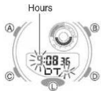 CASIO G-Shock GMA-B800-7AER - Configuring Dual Time Settings - 1
