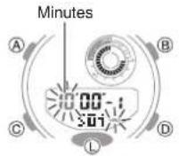 CASIO G-Shock GMA-B800-7AER - Configuring Interval Timer Settings - 3