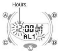 CASIO G-Shock GMA-B800-7AER - Configuring Alarm Settings - 2