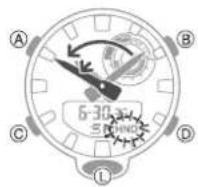 CASIO G-Shock GMA-B800-7AER - Shifting the Hands - 1