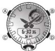 CASIO G-Shock GMA-B800-7AER - Illuminating the Face Manually - 1