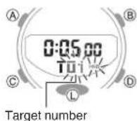 CASIO G-Shock GMA-B800-7AER - Specifying a Target Time - 2