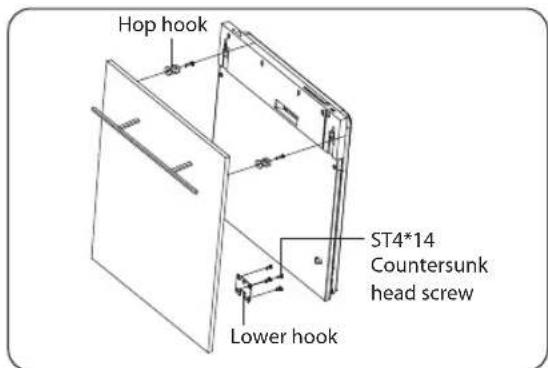 Hop hook Lower hook ST4*14 Countersunk head screw