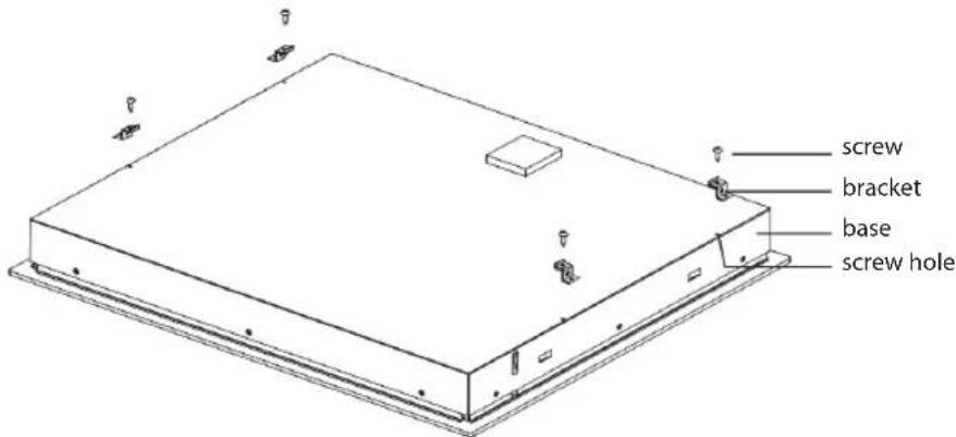 screw bracket base screw hole