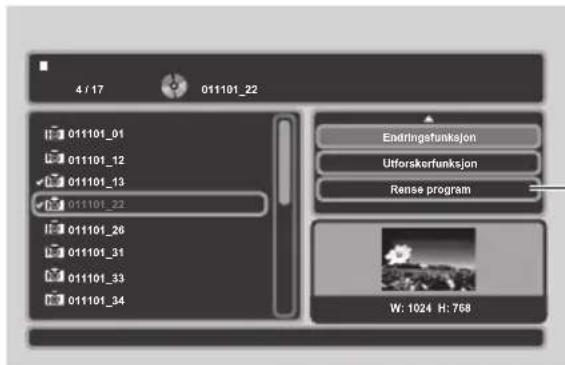 Logik L72PDT13E - Slette filer fra programlisten - 1