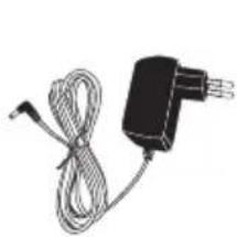 Black and white photo of a connected electrical plug with wires, no visible text or symbols