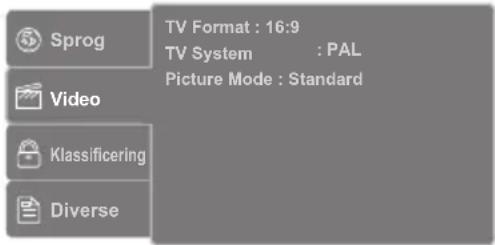 Logik L72PDT13E - Tilpasning af videoindstillinger - 1