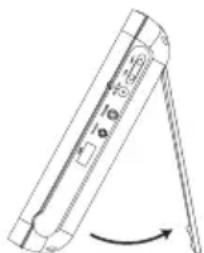 Simple line drawing of a pen-like object with an arrow indicating rotation (no text or symbols)