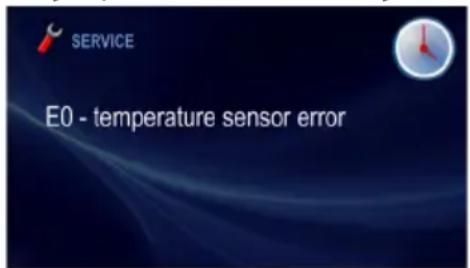 SERVICE E0 - temperature sensor error
