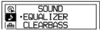 SOUND •EQUALIZER CLEARBASS