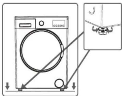 SHARP ES-GFB6127W3 - NASTAVITEV PRILAGODLJIVIH NOGIC - 1