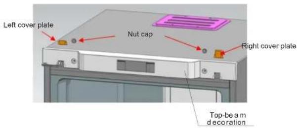 Left cover plate Nut cap Right cover plate Top-be a m decoration