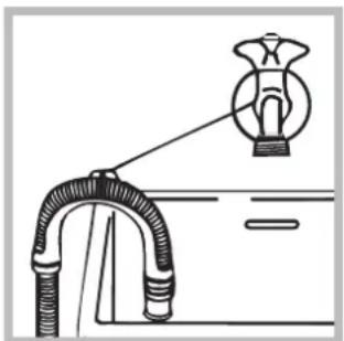 Hotpoint Ariston WMD 722B EU.M - Conectarea furtunului de golire - 2