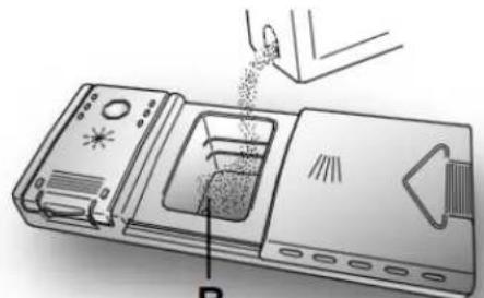 Diagram of a device with a container and speaker, showing liquid flow and a labeled component (no text or symbols present)