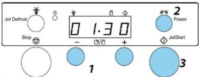 Jet Defrost Stop 0 1:30 - + 1 2 Power JetStart 3