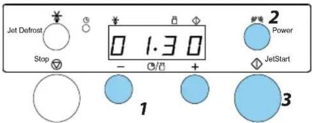 Jet Defrost Stop 0 1.3 0 - C/ + 1 2 Power JetStart 3