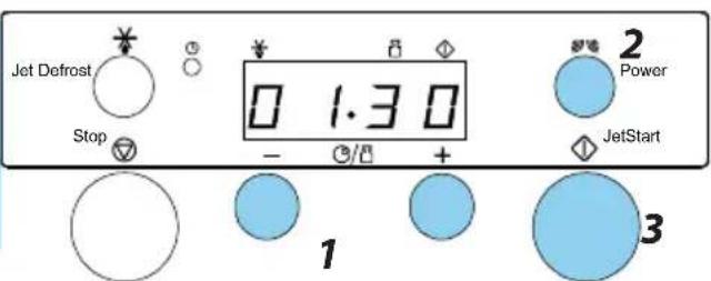 Jet Defrost Stop 0 1.3 0 - + 2 Power JetStart 1 3