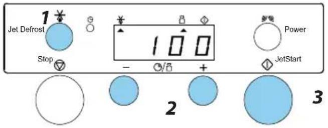 1 Jet Defrost Stop - 100 + Power JetStart 2 3