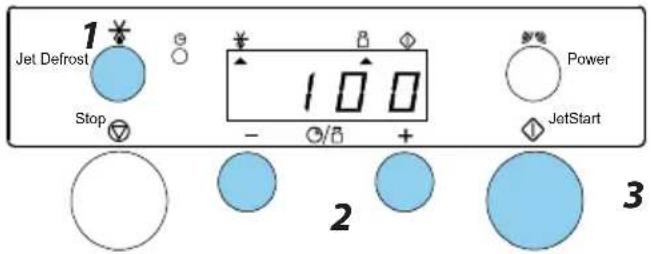 1 Jet Defrost Stop - 100 Power JetStart 2 3