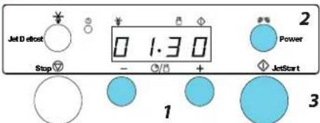 Jet D offrost Stop 0 1.30 Power JetStart 1 2 3