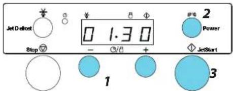 JetDefrost Stop 0 1.30 Power JetStart 1 2 3