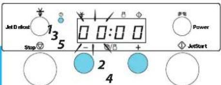 Jet D offrost Stop 1 3 5 - + 2 4 Jus Power JetStart